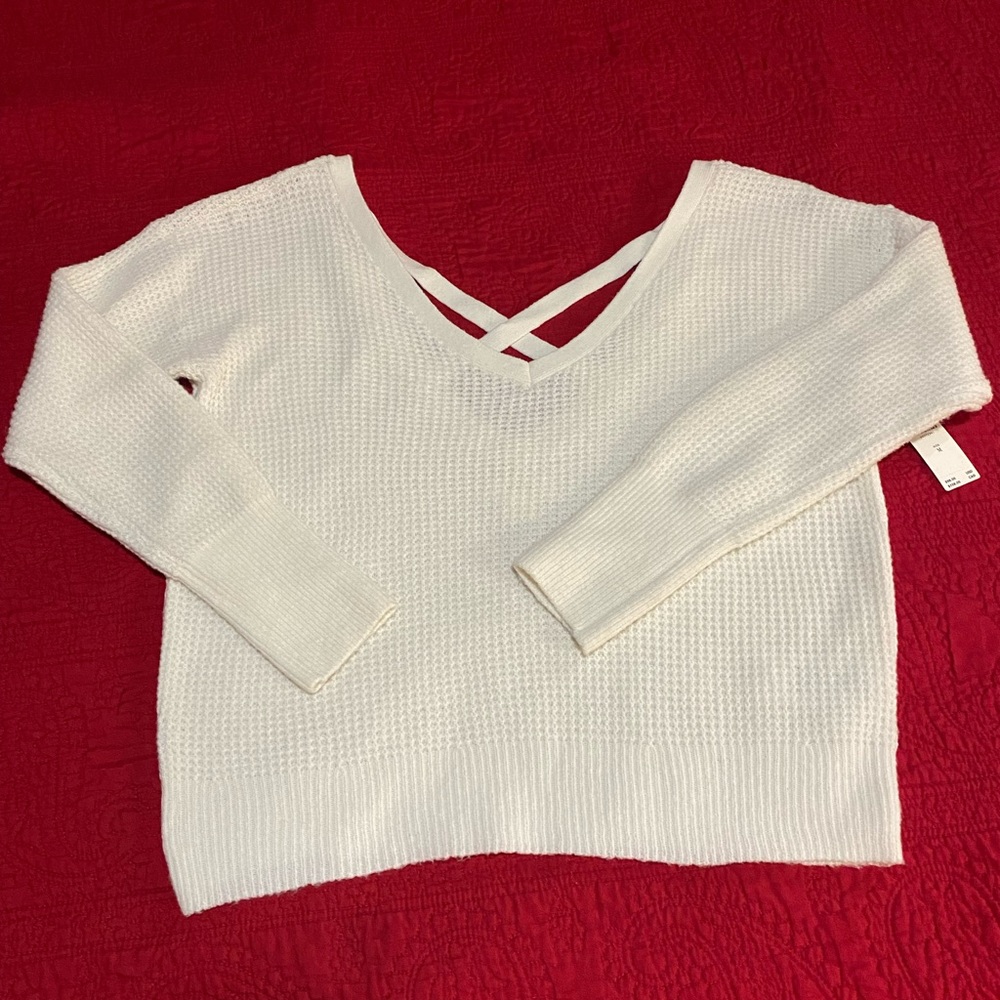 ANTHROPOLOGIE MAEVE CROSS BACK SWEATER - Picture 6 of 11